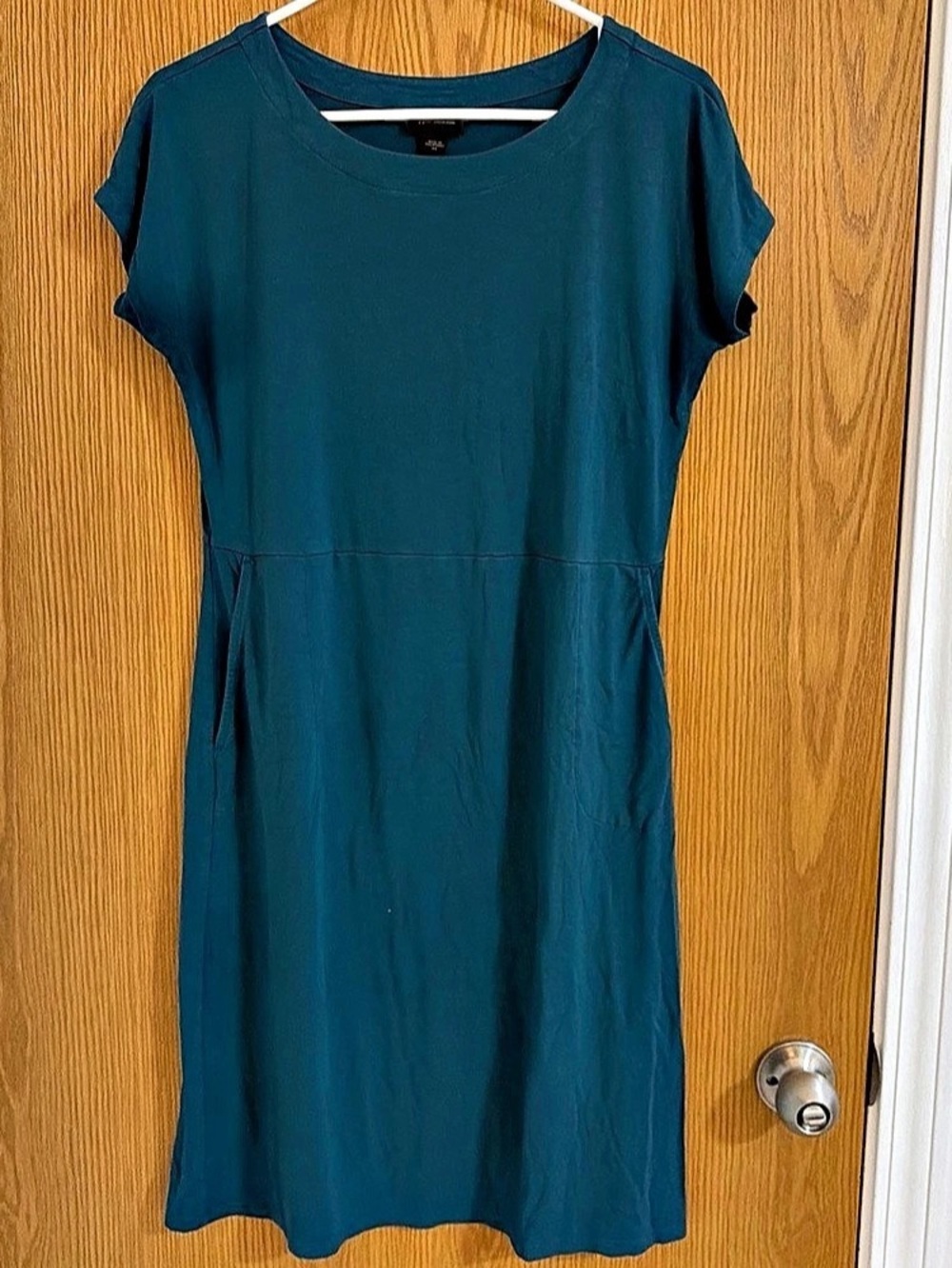 J. Jill Women’s XS Teal Wearever Collection Short Sleeve T Shirt Jersey Dress